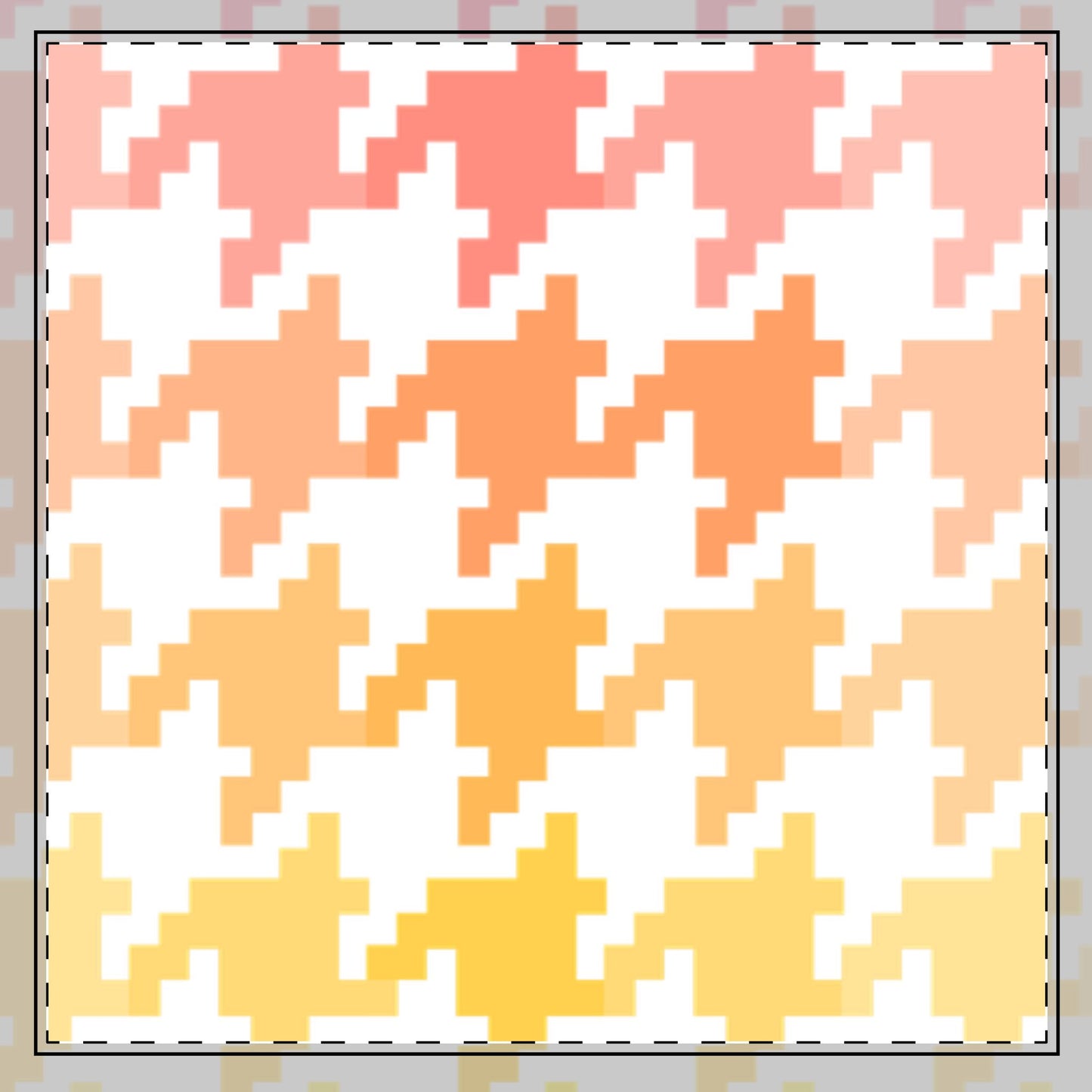 Houndstooth Fun Poly Twill Napkin pink/orange/yellow, Bright White Background