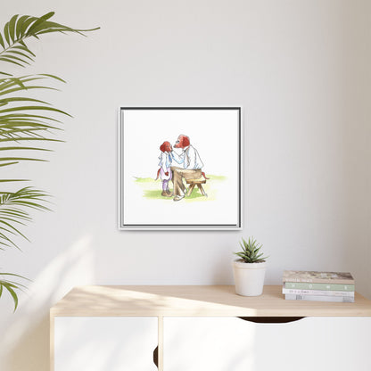 Dogi Fun Matte Canvas Framed