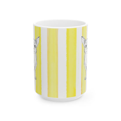 Dogi Fun Mug with Yellow Stripes