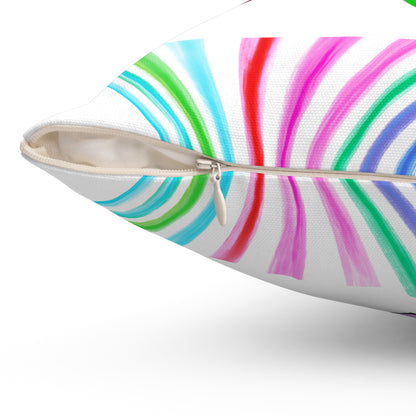 Pillows Christmas Bulbs & Stripes Spun Polyester Square Pillow