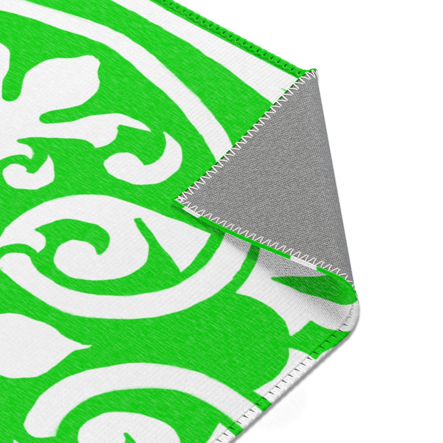 Scrollwork Indoor/Ourdoor Rug Green