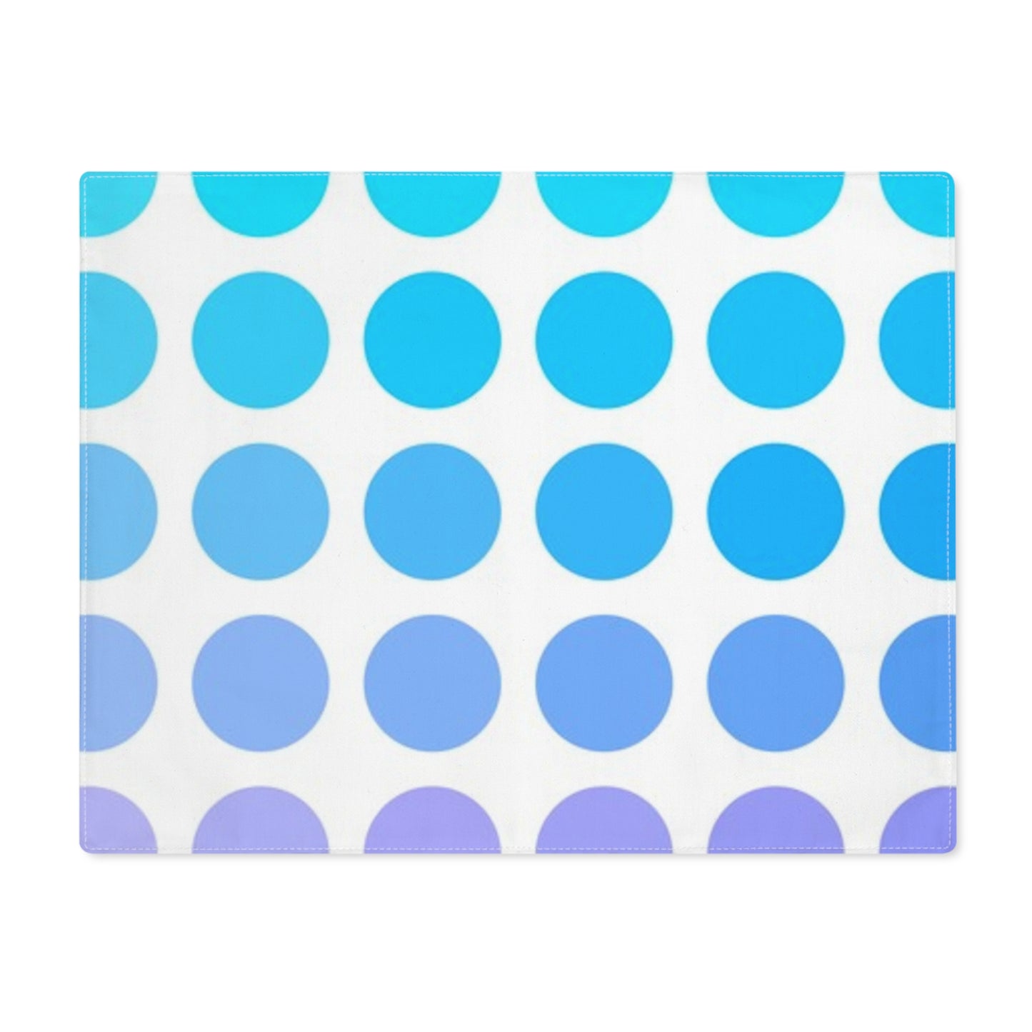 Polka Dot Joy Cotton Twill Placemat, Blue/Lilac, Creamy White Fabric Background