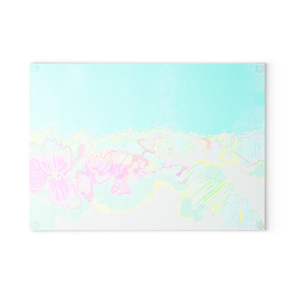 Glass Cutting Board Watercolor Abstract Landscape