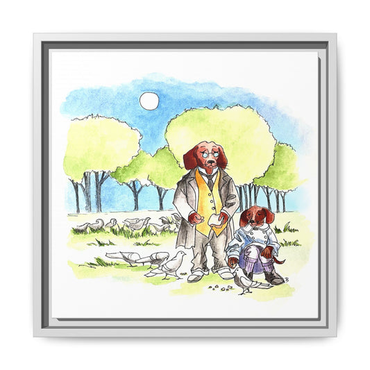 Dogi Fun Matte Canvas Framed