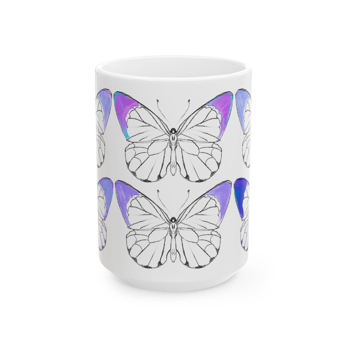 Chroma Ceramic Mug, (11oz, 15oz) Periwinkle Blue