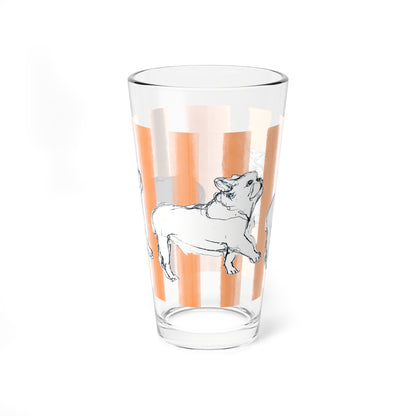 Dogi Fun Pint Glass, 16oz Frenchies
