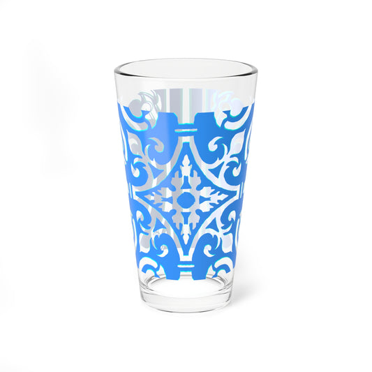 Mixing Glass, 16oz Scrollwork Art