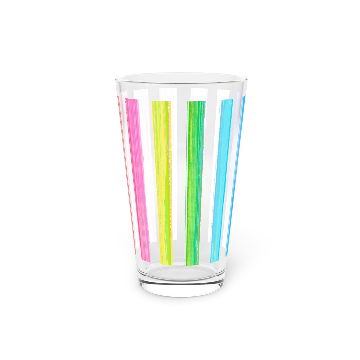 Watercolor Stripes Pint Glass, 16oz