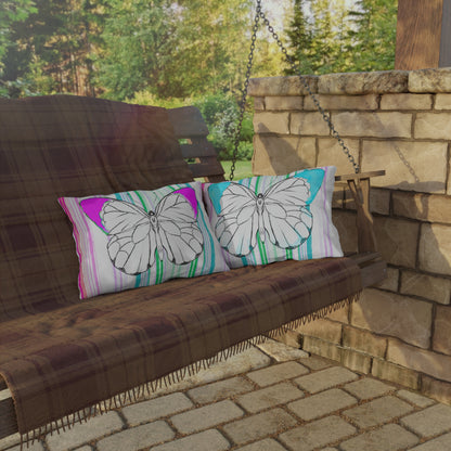 Pillows Outdoor Watercolor Butterfly Whimsy