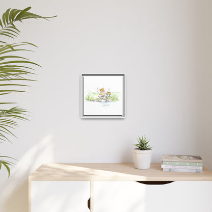 Kitty Fun Matte Canvas Framed