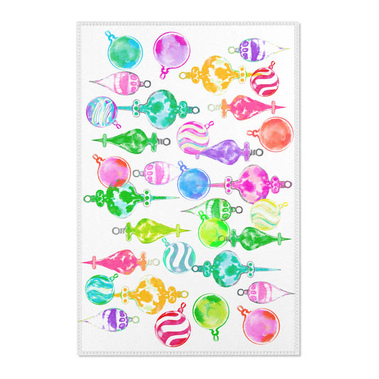 Christmas Indoor Area Rugs Dancing Ornaments
