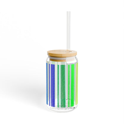Butterfly Flutterstripe Sipper Glass, 16oz