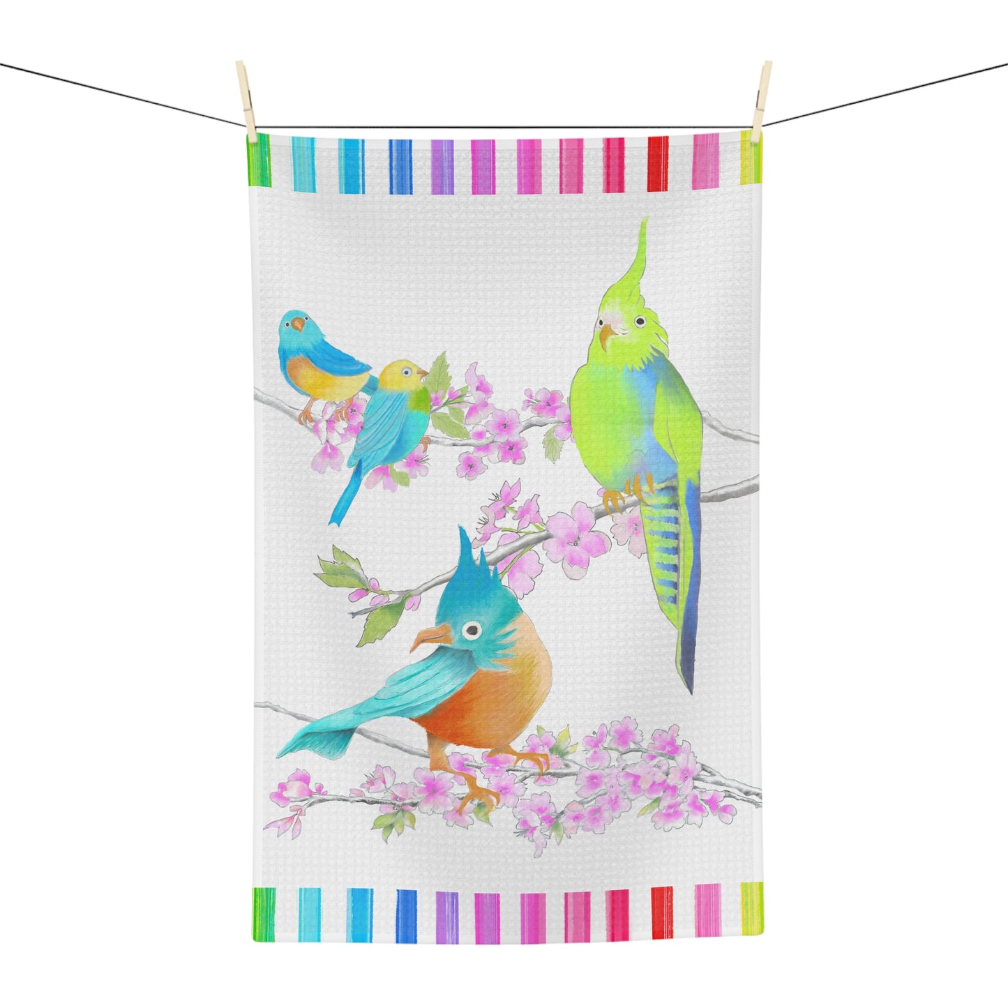 Jolly Birds Microfiber Tea Towel