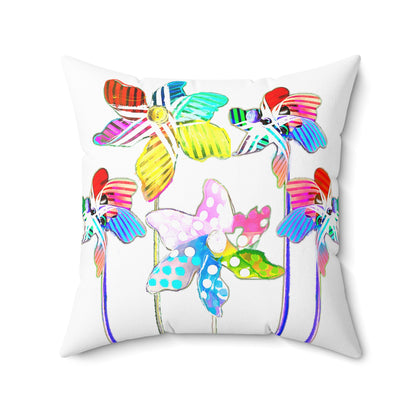 Pinwheel Polyester Square Pillow A