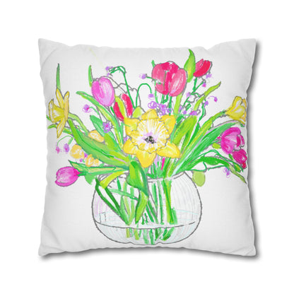 Fresh Picked Bouquets Square Pillowcase