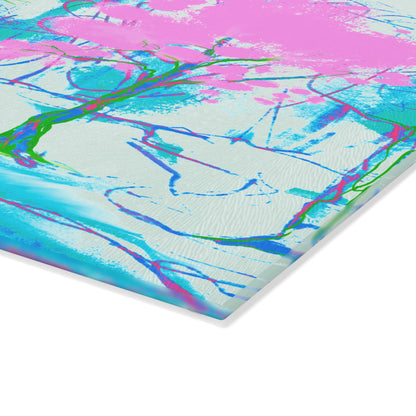 Glass Cutting Board Watercolor Landscape