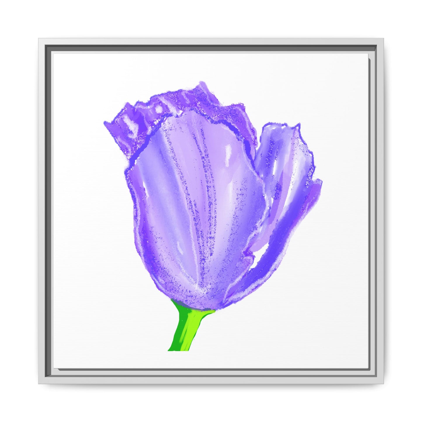 Dancing Tulips Matte Canvas, Framed (Multi-color) Purple