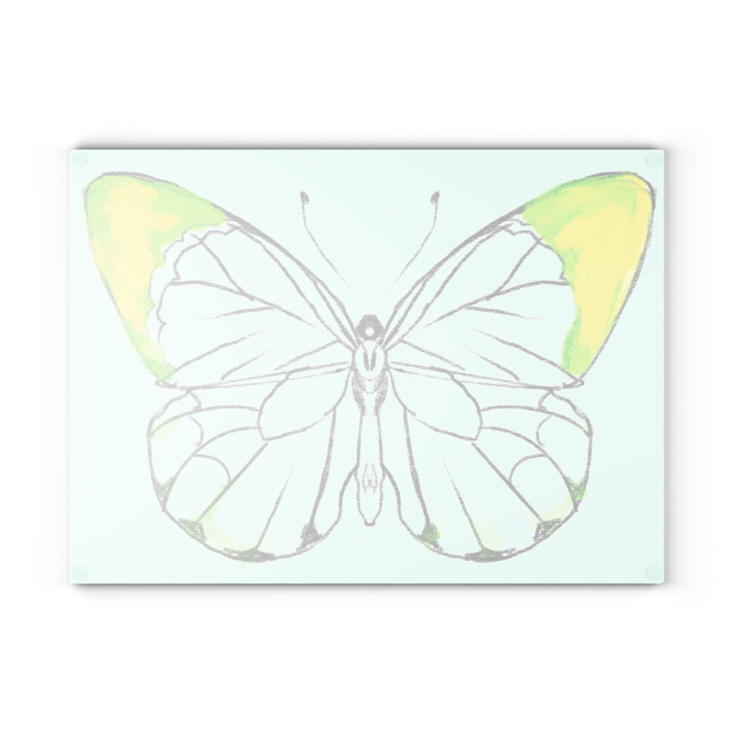 Chroma Glass Cutting Board Yellow Green