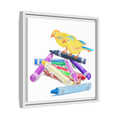 Jolly Birds Matte Canvas Framed
