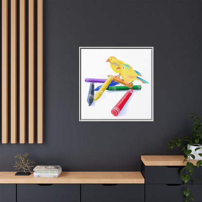 Jolly Birds Matte Canvas Framed