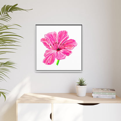 Dancing Tulips Matte Canvas, Framed Warm Pink