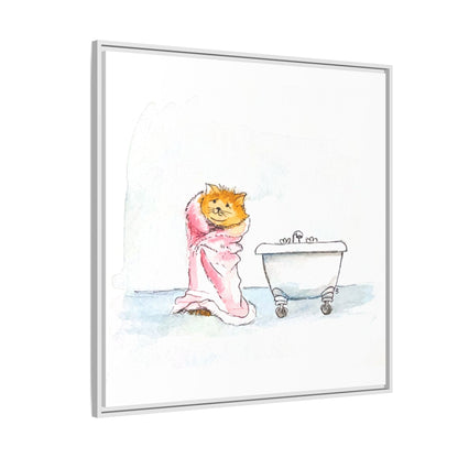 Kitty Fun Matte Canvas Framed