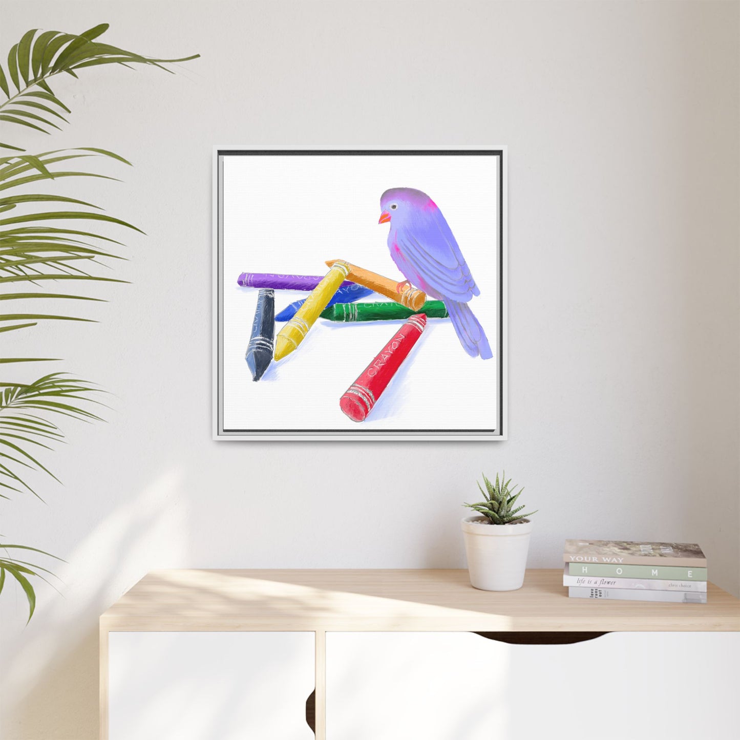Jolly Birds Matte Canvas Framed