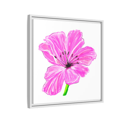 Dancing Tulips Matte Canvas, Framed Cool Pink