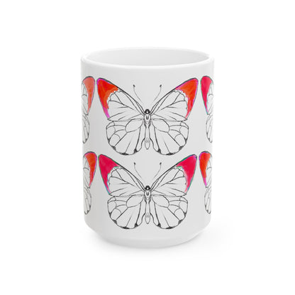 Chroma Ceramic Mug, (11oz, 15oz) Red