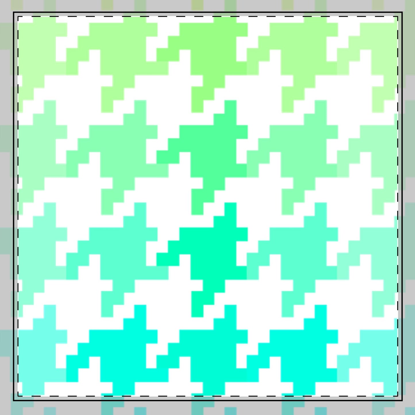 Houndstooth Fun Poly Twill Napkin green/aqua, Bright White Background