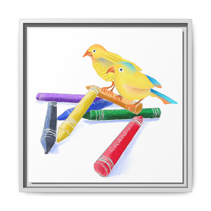 Jolly Birds Matte Canvas Framed