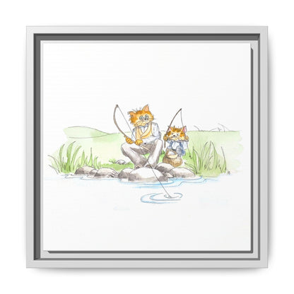 Kitty Fun Matte Canvas Framed