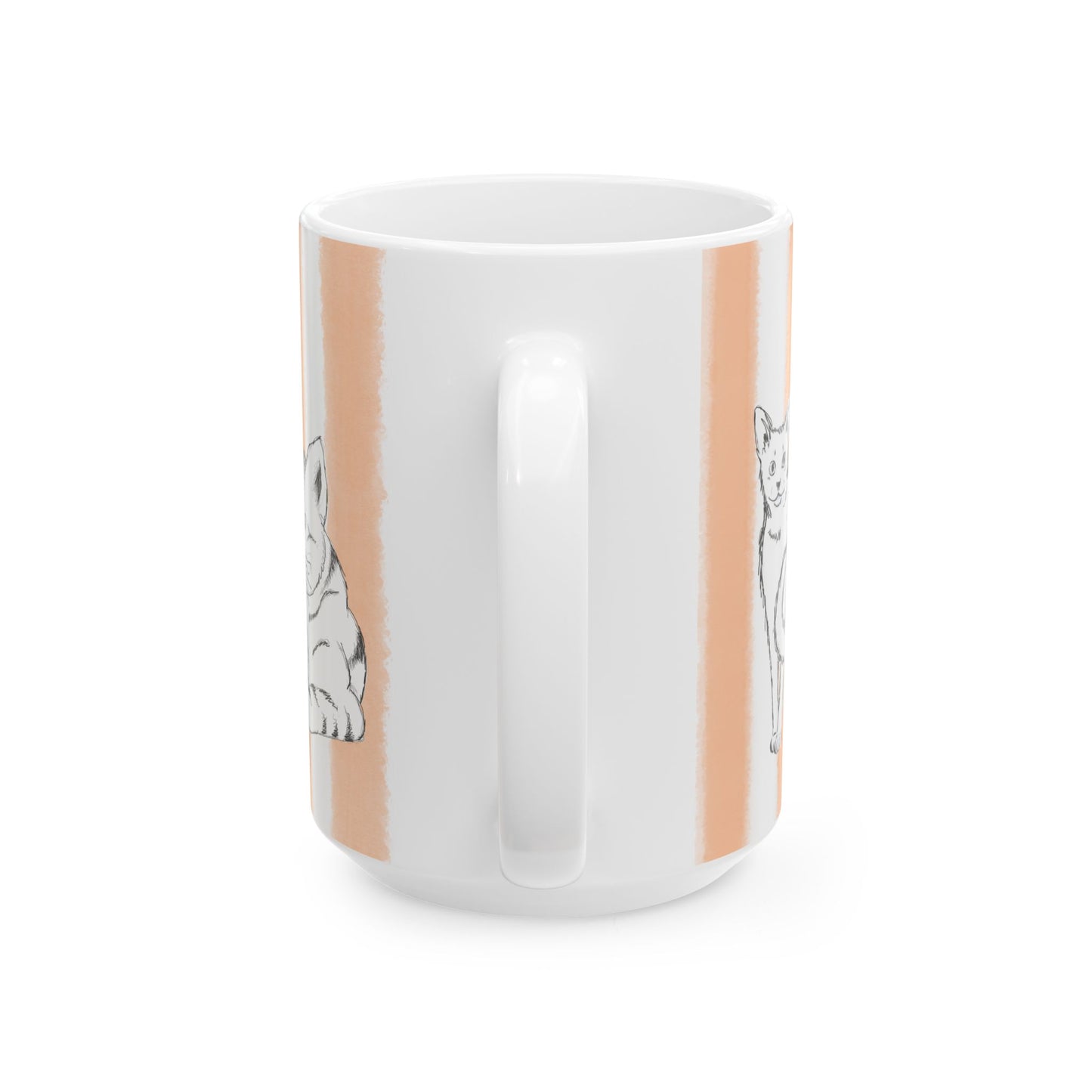 Mugs Kitty Fun Orange Stripes