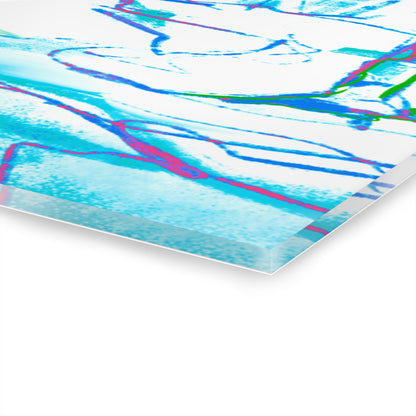 Joyful Landscapes Acrylic Print in Blue and Pink (French Cleat Hanging)