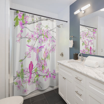 Shower Curtains Cherry Chirp