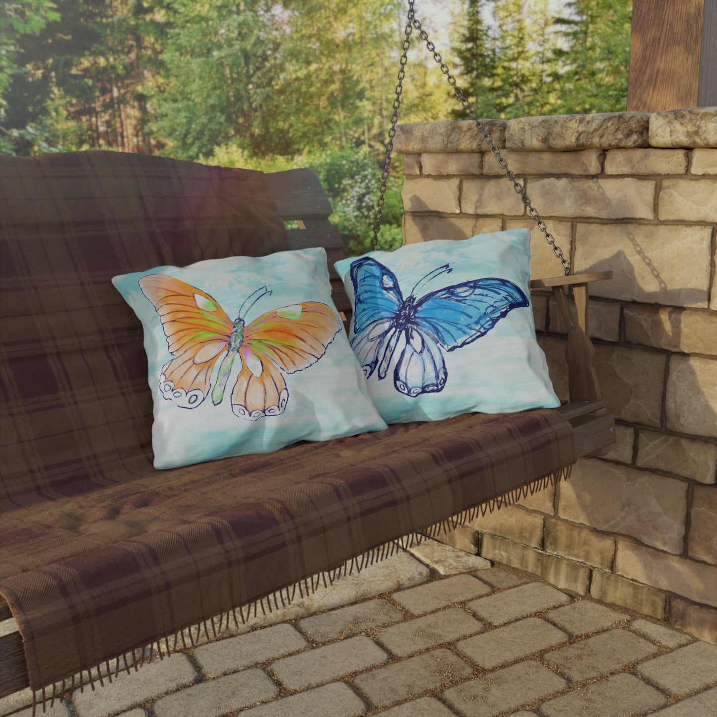 Outdoor Pillows Butterfly Flutter