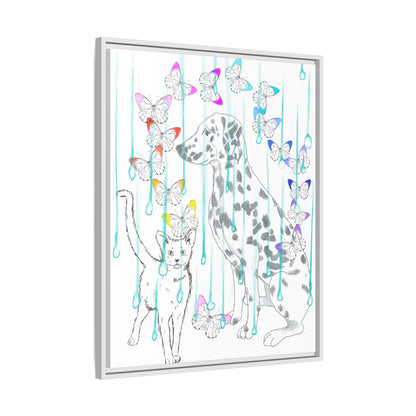 Butterfly Chroma Rain and Shine Matte Canvas, Framed (White)