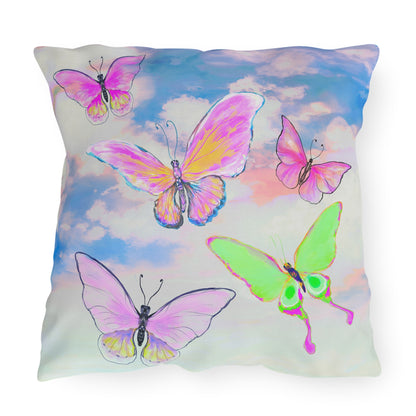 Outdoor Pillows Fluttering Butterflies A