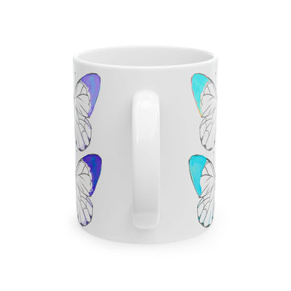 Chroma Ceramic Mug, (11oz, 15oz) aqua blue