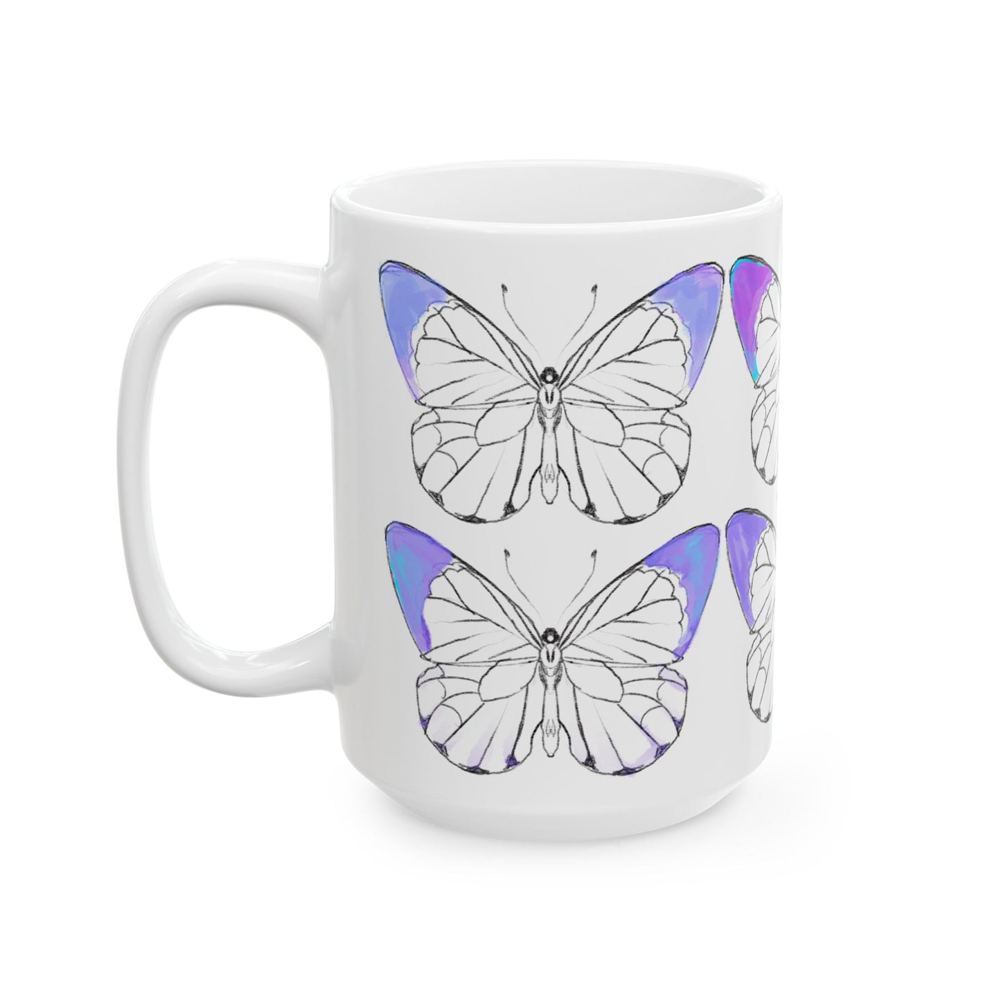 Chroma Ceramic Mug, (11oz, 15oz) Periwinkle Blue