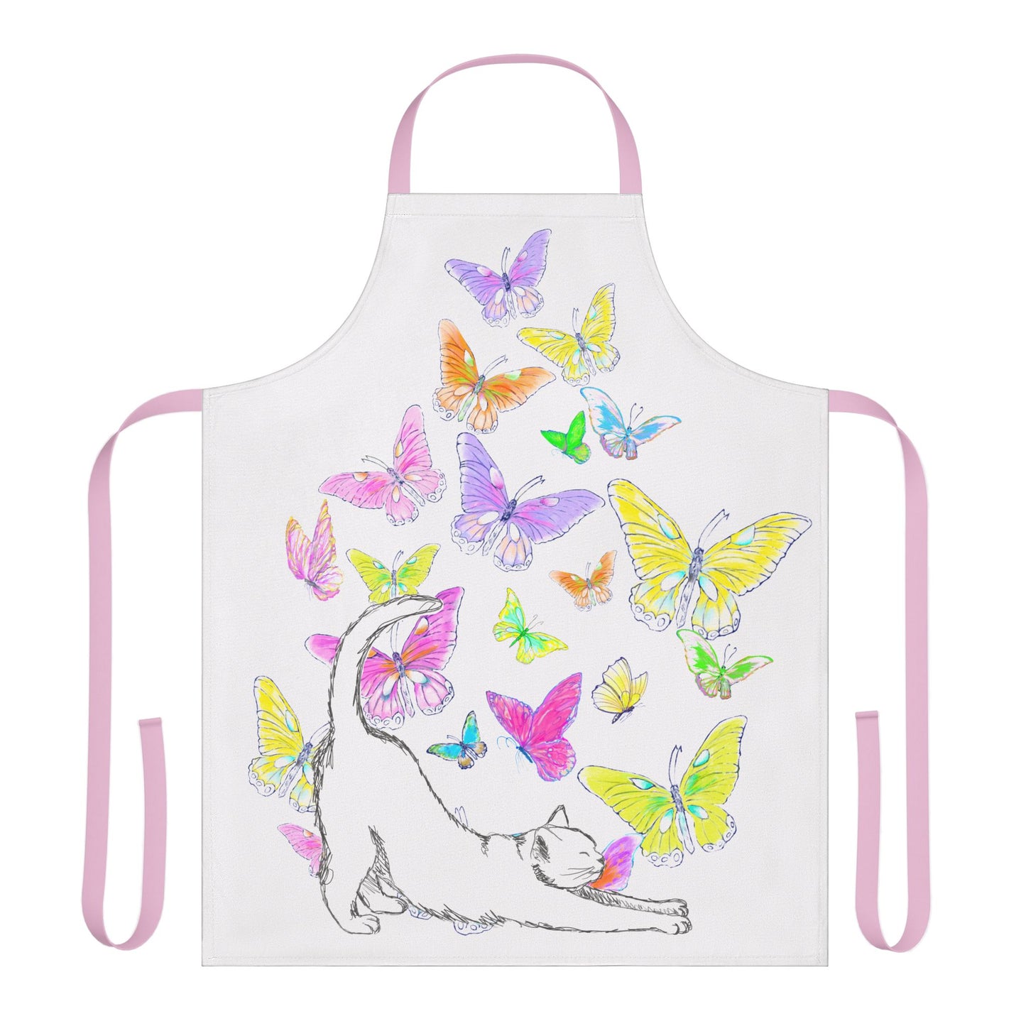 Kitty Flutter Apron, 4-Color Straps