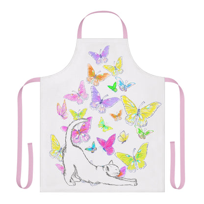 Kitty Flutter Apron, 4-Color Straps
