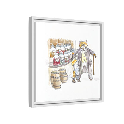 Kitty Fun Matte Canvas Framed
