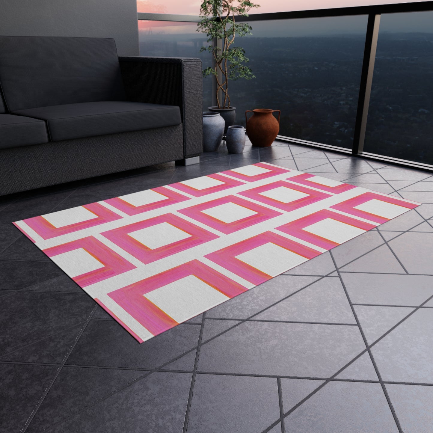 Indoor/Outdoor Rug Color Block