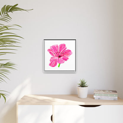 Dancing Tulips Matte Canvas, Framed Warm Pink