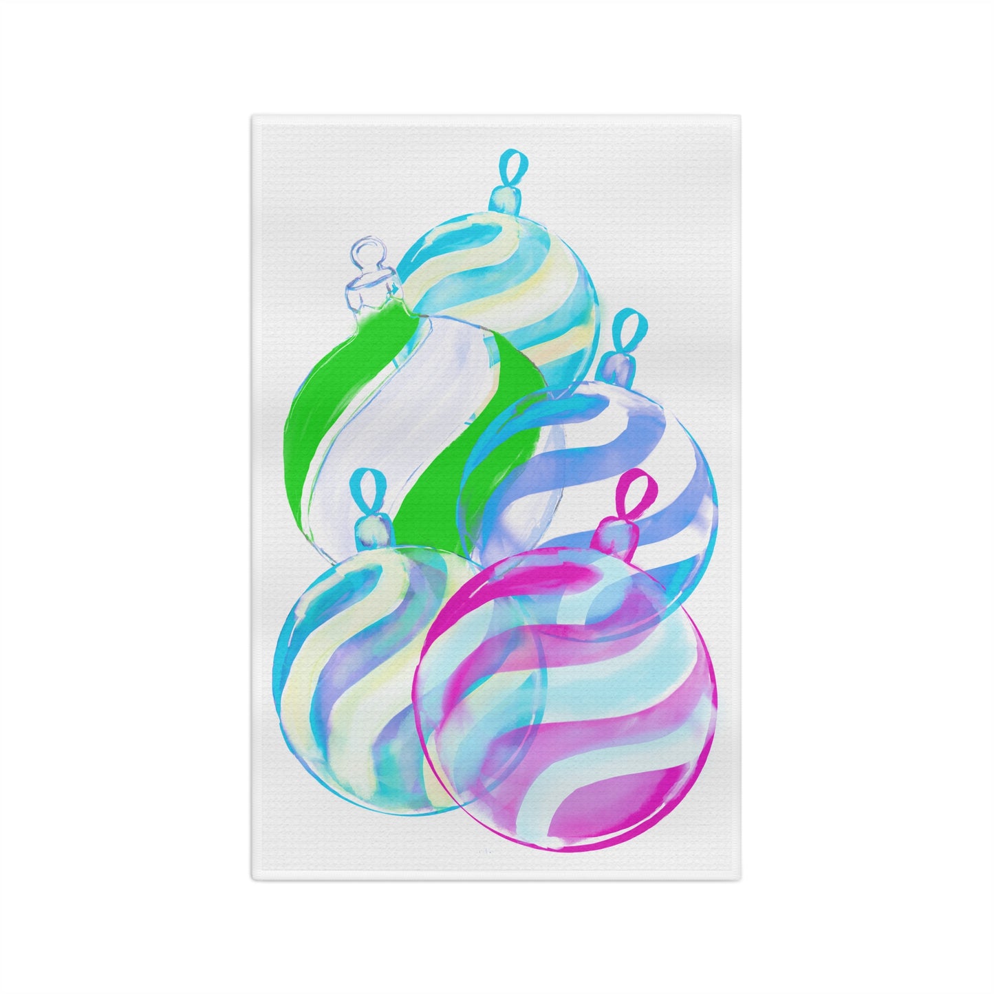 Dish Towels Microfiber Christmas Watercolor Joy