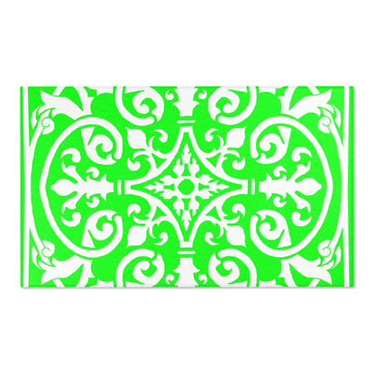 Scrollwork Indoor/Outdoor Rug Bright Green