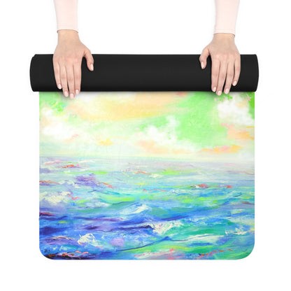 Rubber Yoga Mat Yoga By the Ocean