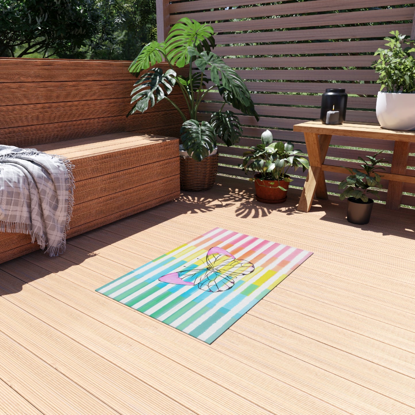 Butterfly Chroma Indoor or Outdoor Rug, 24 x 36