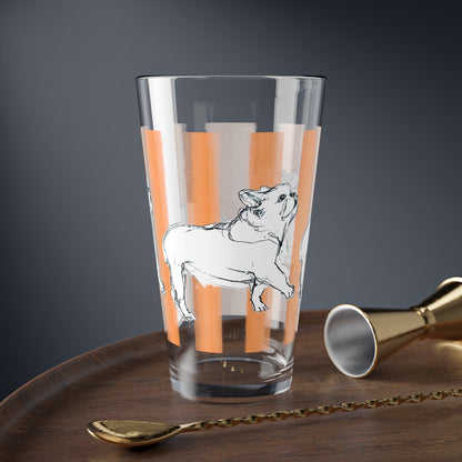 Dogi Fun Pint Glass, 16oz Frenchies